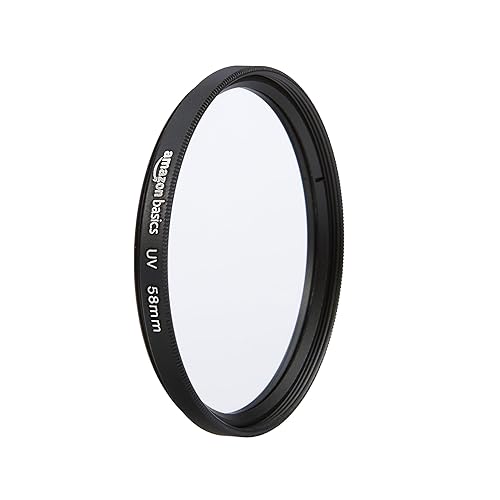 Amazon Basics 58 mm Runder UV-Schutzfilter für klarere Bilder, Schützt vor Staub, Schmutz und Kratzern - 58 mm - Single