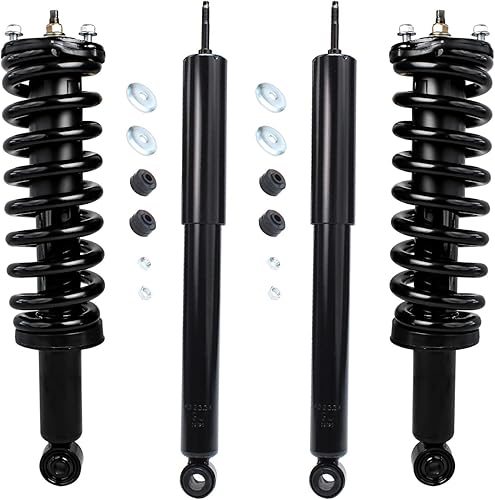 Miniatura 19 de Detroit Axle - Amortiguadores para BMW 328i 325i 128i 135i 335i 330i 335d 335is (sin Sport Susp.) 2 puntales delanteros completos con muelle