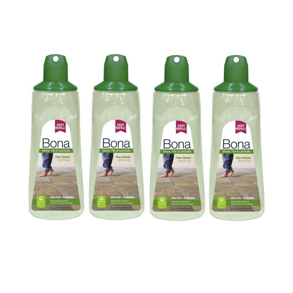 4 Pack of Bona Stone Tile & Laminate Floor Cleaner Refill Cartridge, 33 oz