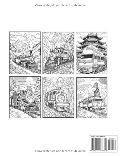 Libro para colorear La gran locomotora.: Para amantes de los trenes, ferrocarriles y locomotoras a partir de 6 años