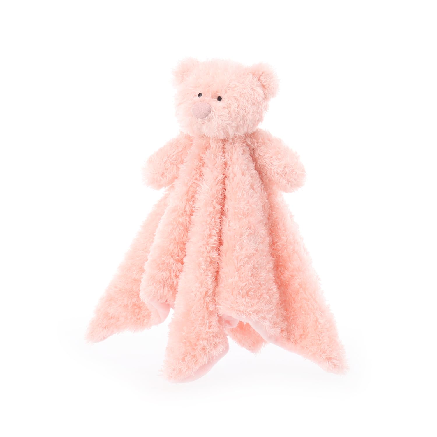 Apricot Lamb Flesh Pink Peach Bear Cute Comforter Plush Security Blanket for Baby Boy and Girl Cuddly Lovey for Infant and Toddlers Flesh Pink 14x14 Inches - Image 2