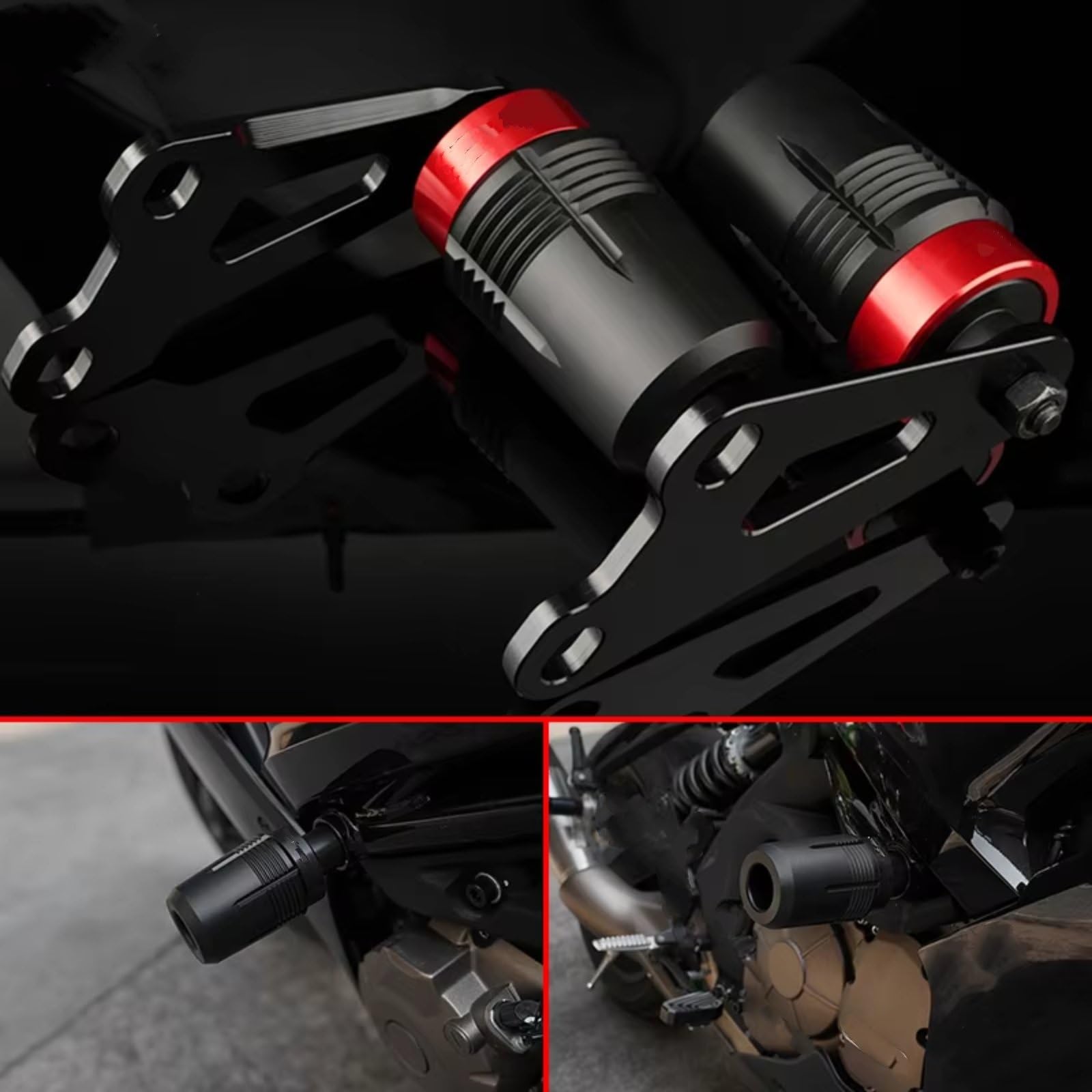 Compatible avec CB750 pour CB pour Hornet 750 Cadre De Moto Curseur Protection Contre Les Chutes Protection Moteur Crash Pad Cadre Anti-Crash