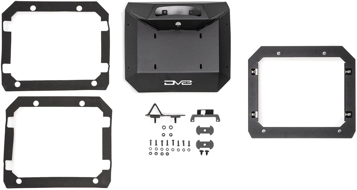 DV8 Offroad Spare Tire Delete for The 2021-2026 Ford Bronco | Integrates Backup Camera, Third Brake Light, & License Plate Light | Quick Installation | Includes Pod Light Mount