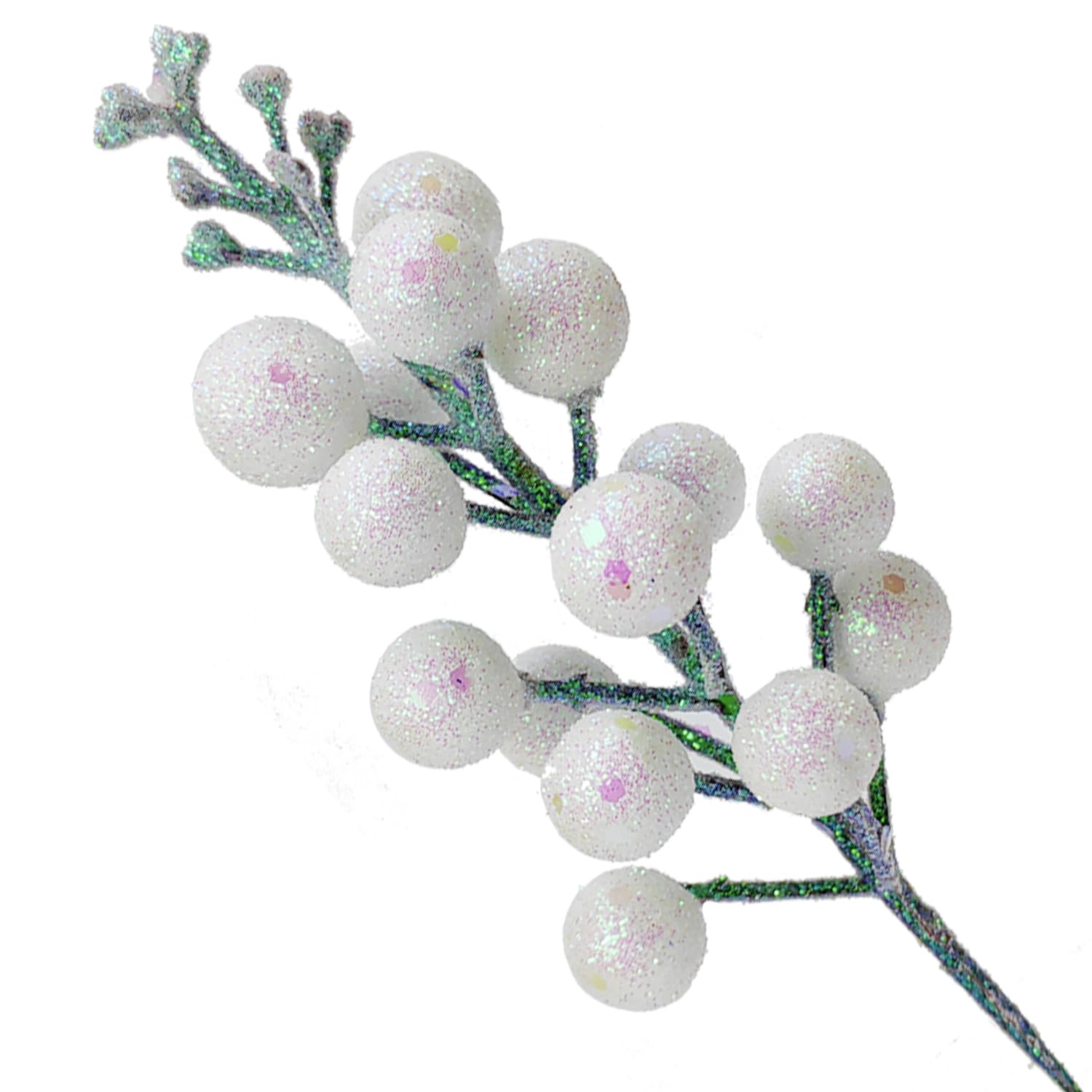 Pack of 16 Christmas Glitter Berry Stem - Image 2