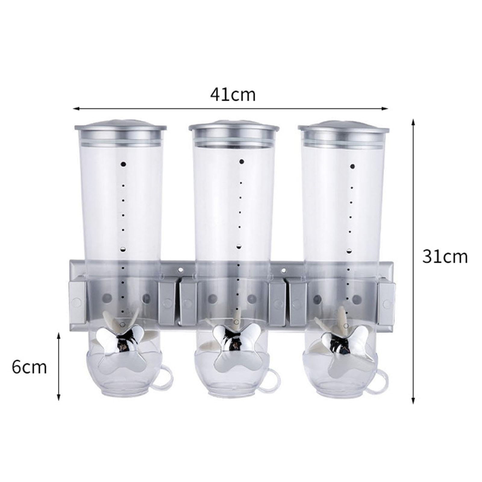IOIUSKKU Distributore di cereali e snack per bancone, per organizzare le forniture da cucina, facile da pulire e mantenere, distributore di cibo Per secco in acrilico per