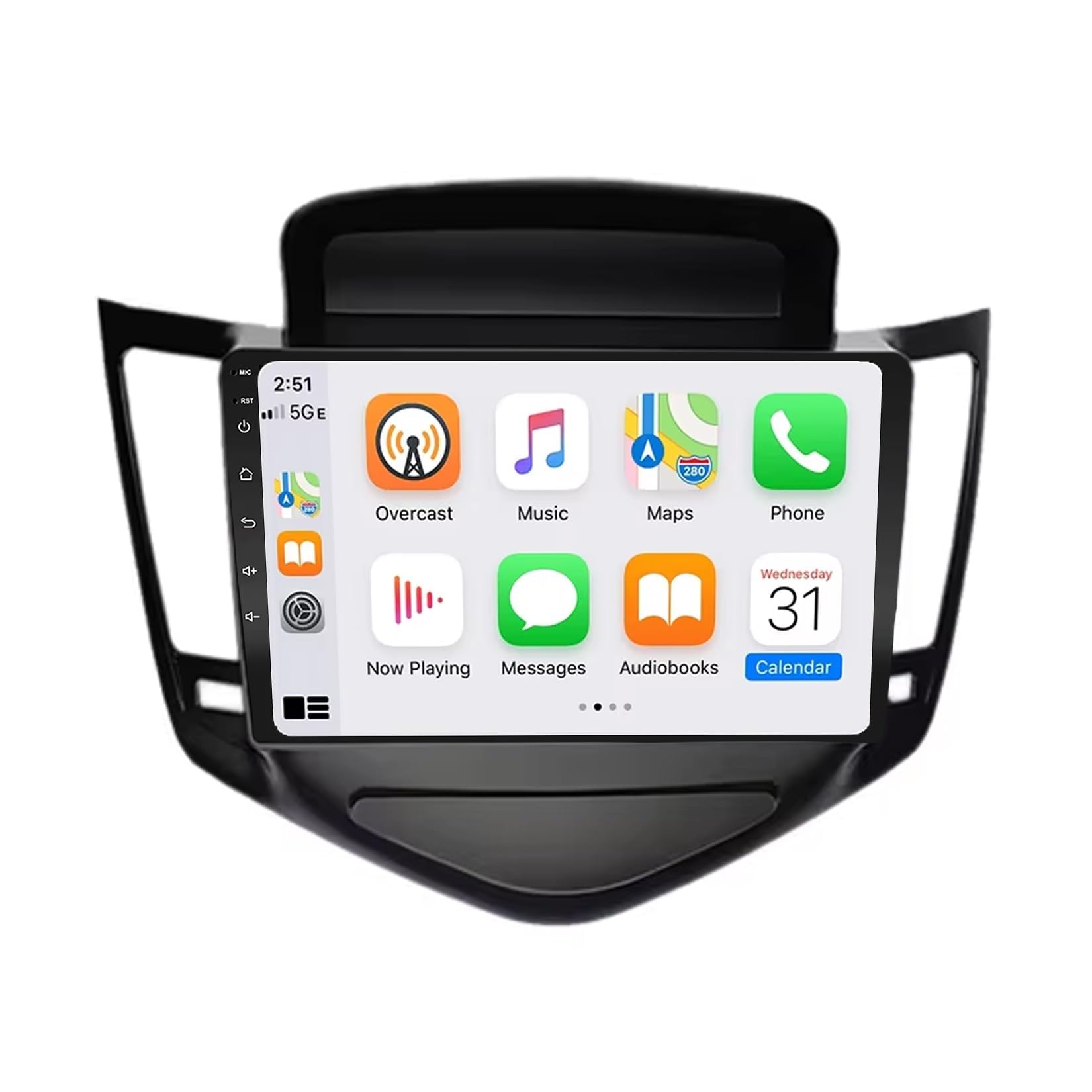 BCBSYCJP Car Radio with Wireless CarPlay Android Auto for Cruze 2008-2012 9 Inch Stereo Mirror Link Bluetooth with Android Auto Carplay Wireless WIFI FM GPS,8 Core 6G+128G