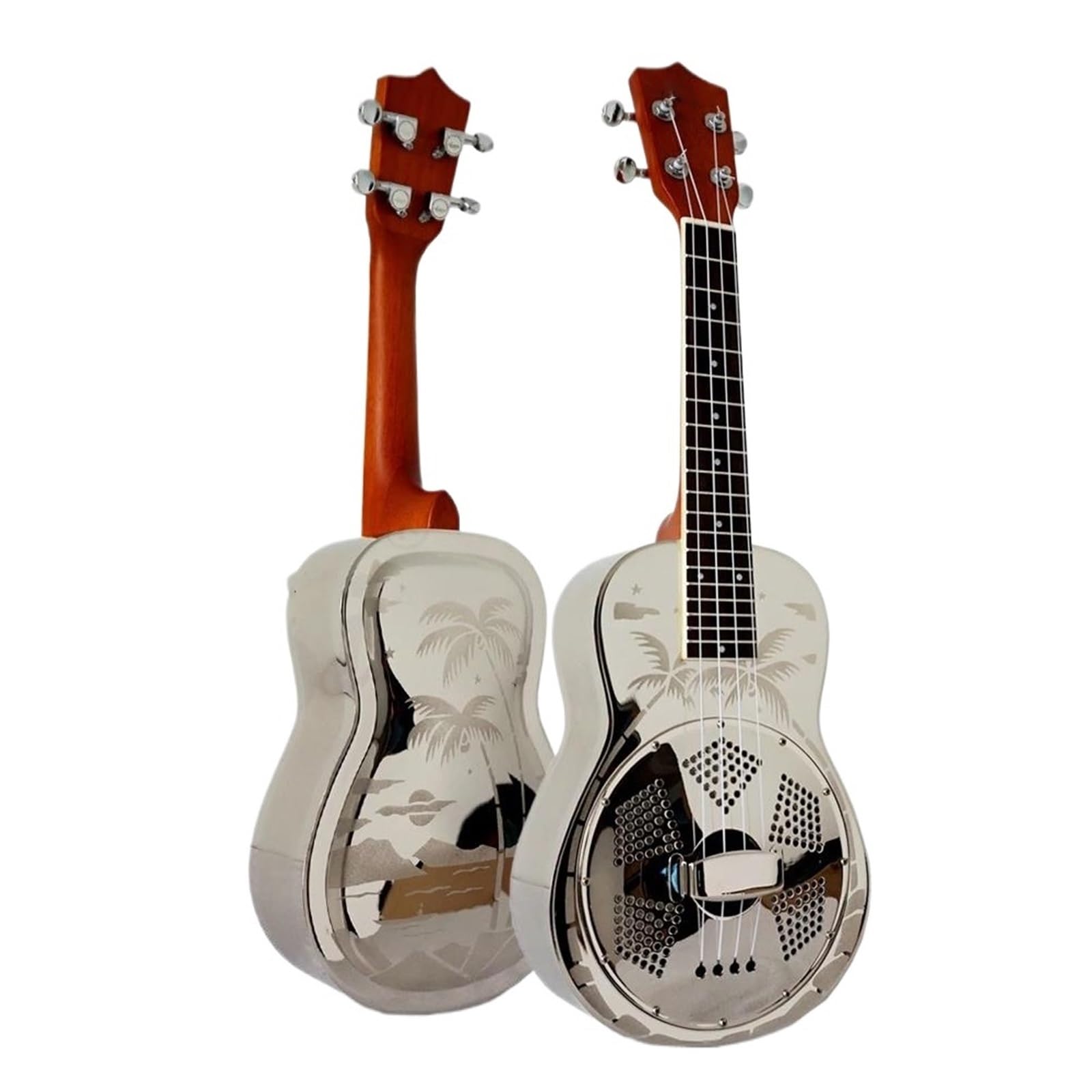 Ukulele koncertowe z korpusem miedzianym mosiądz