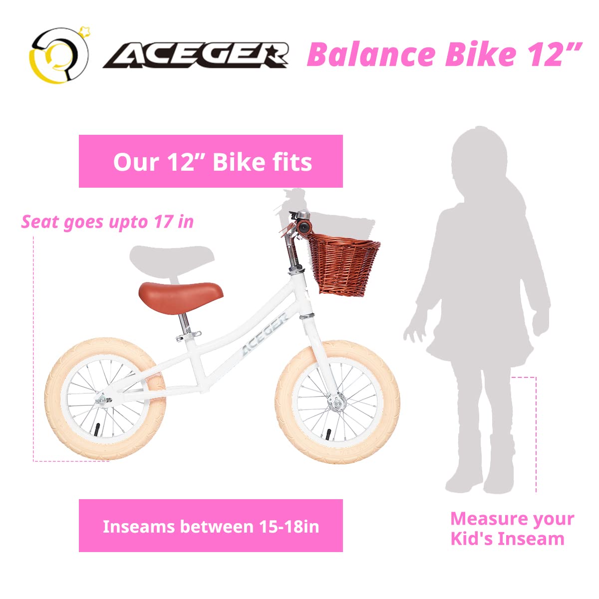 ACEGER Balance Bike for Kids with 