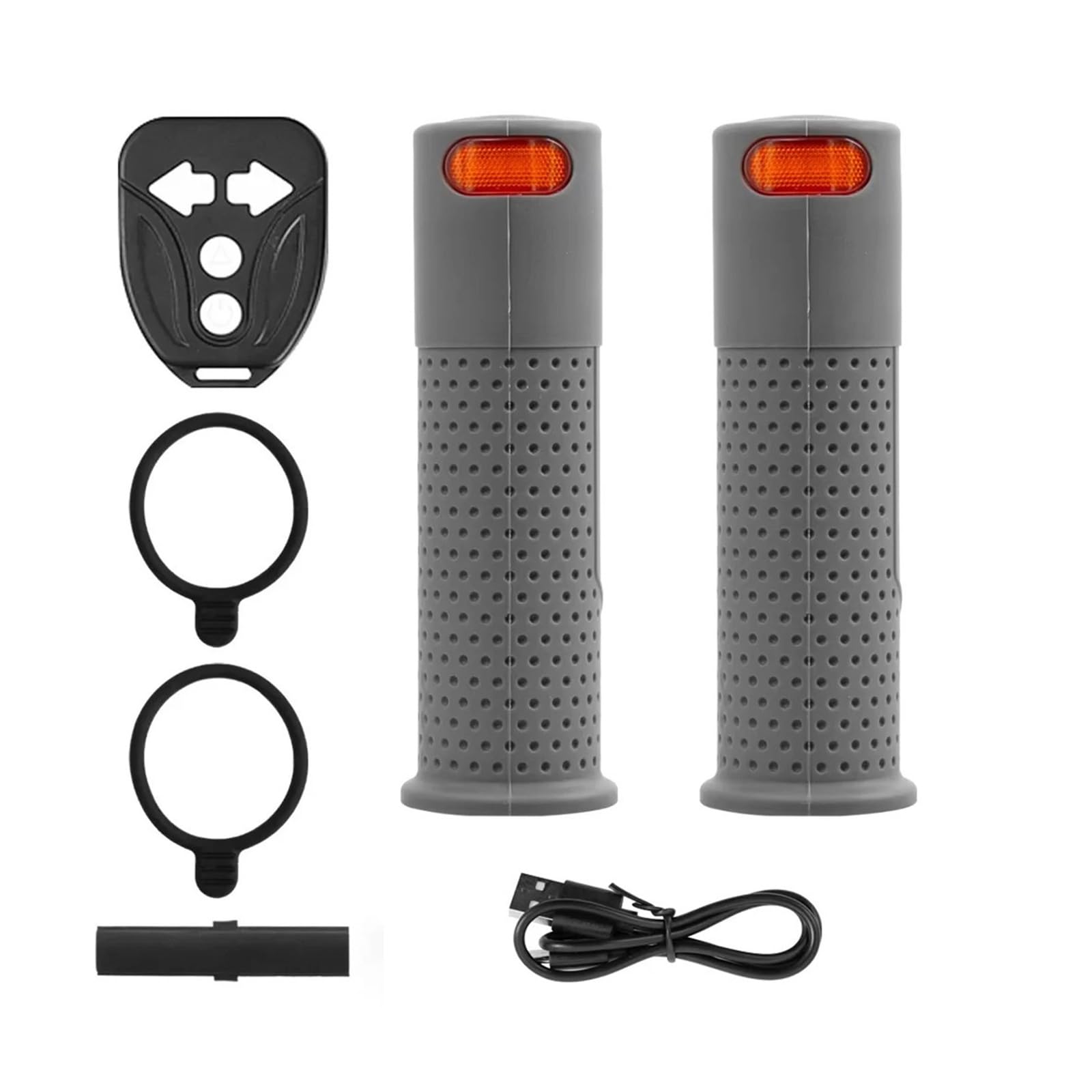 Luz LED brillante para intermitentes eléctricos, cubierta antideslizante para manillar de bicicleta, luz de advertencia, cubierta antideslizante para manillar de scooter eléctrico, agarre