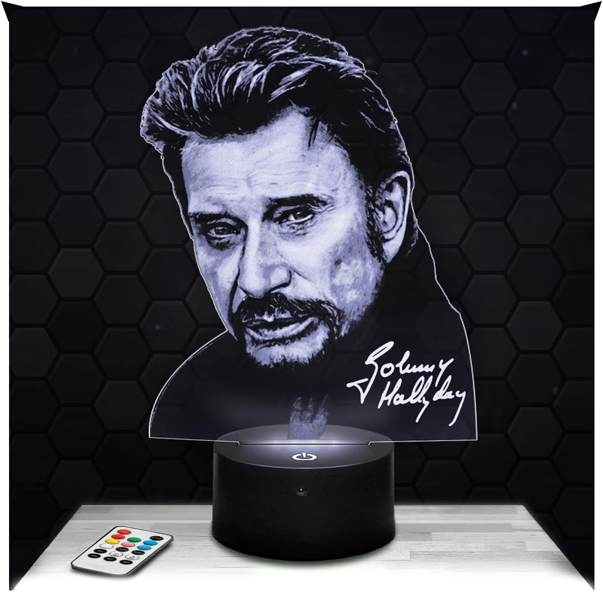 Lape De Chevet, Veilleuse Tactile Celine D Lape 3D LED Illusion, Idée Cadeau Noël Anniversaire