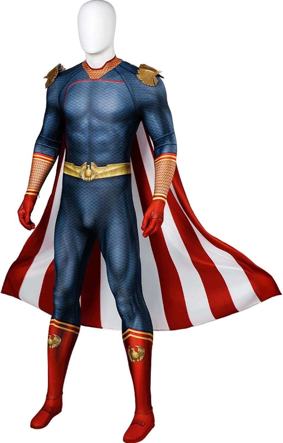 Adult Homelander Costume Men Jumpsuit with Cape Homelander Suit Halloween Cosplay Outfits - Image 3