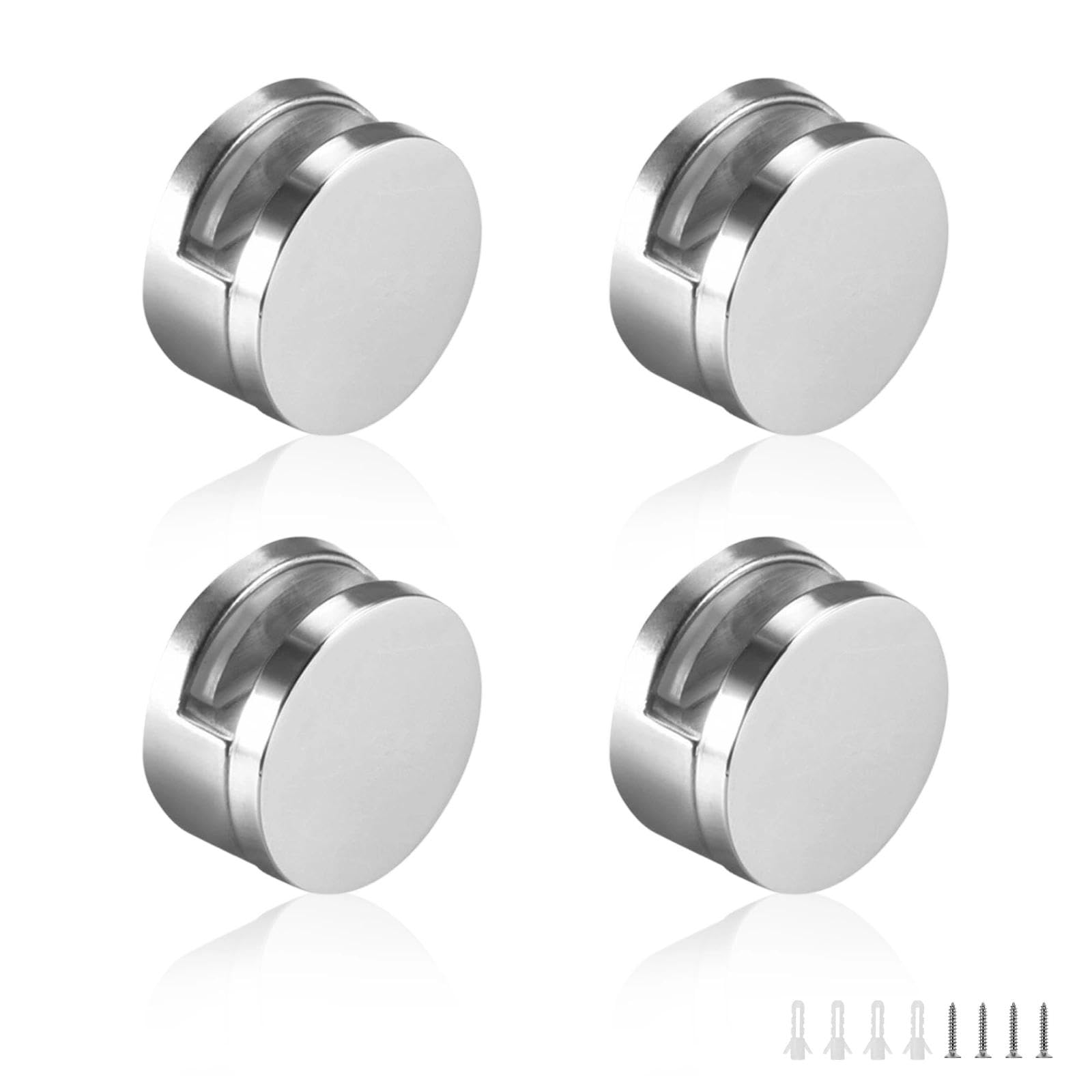 4 Pcs Glass Clamp Bathroom Mirror Clips Zinc Alloy Glass Clip Shelf Support for