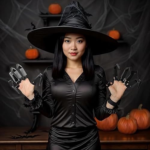 Miniatura 8 de Extensiones de dedos articulados de Halloween, dedo flexible impreso en 3D, con garra de hueso de esqueleto aterrador, necesita montar la extensión