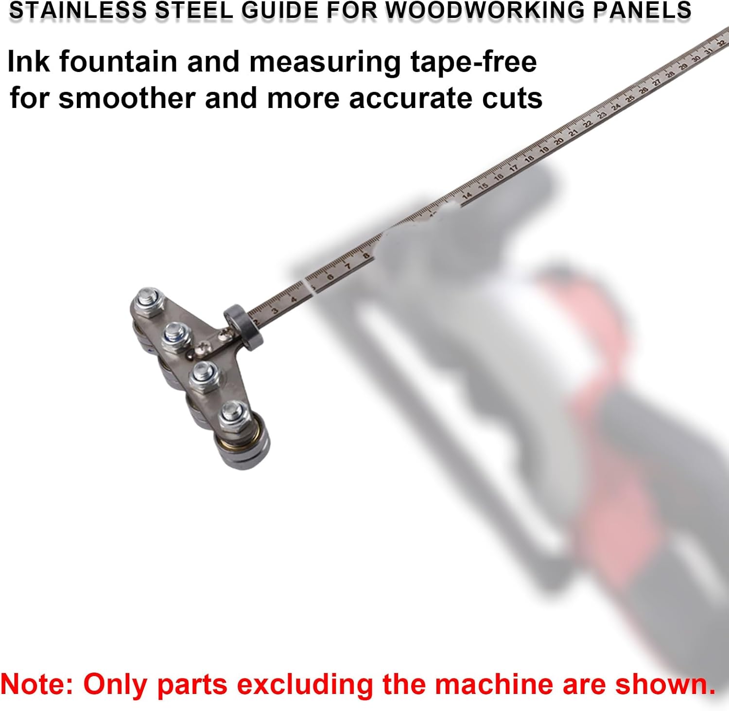 Woodworking Positioning Calipers, Stainless Steel Precision Cutting Guide & Adjustable Guide Rail for Circular Skill Saws & Hand Saws Accurate Measurement Tool for Easy Wood Cutting