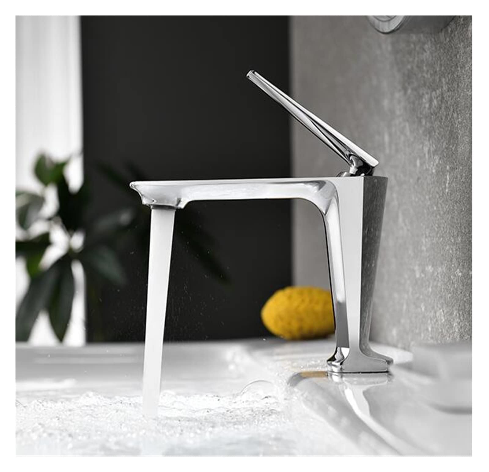 Mitigeur lavabo levier unique anti-éclaboussures pour eau chaude et froide