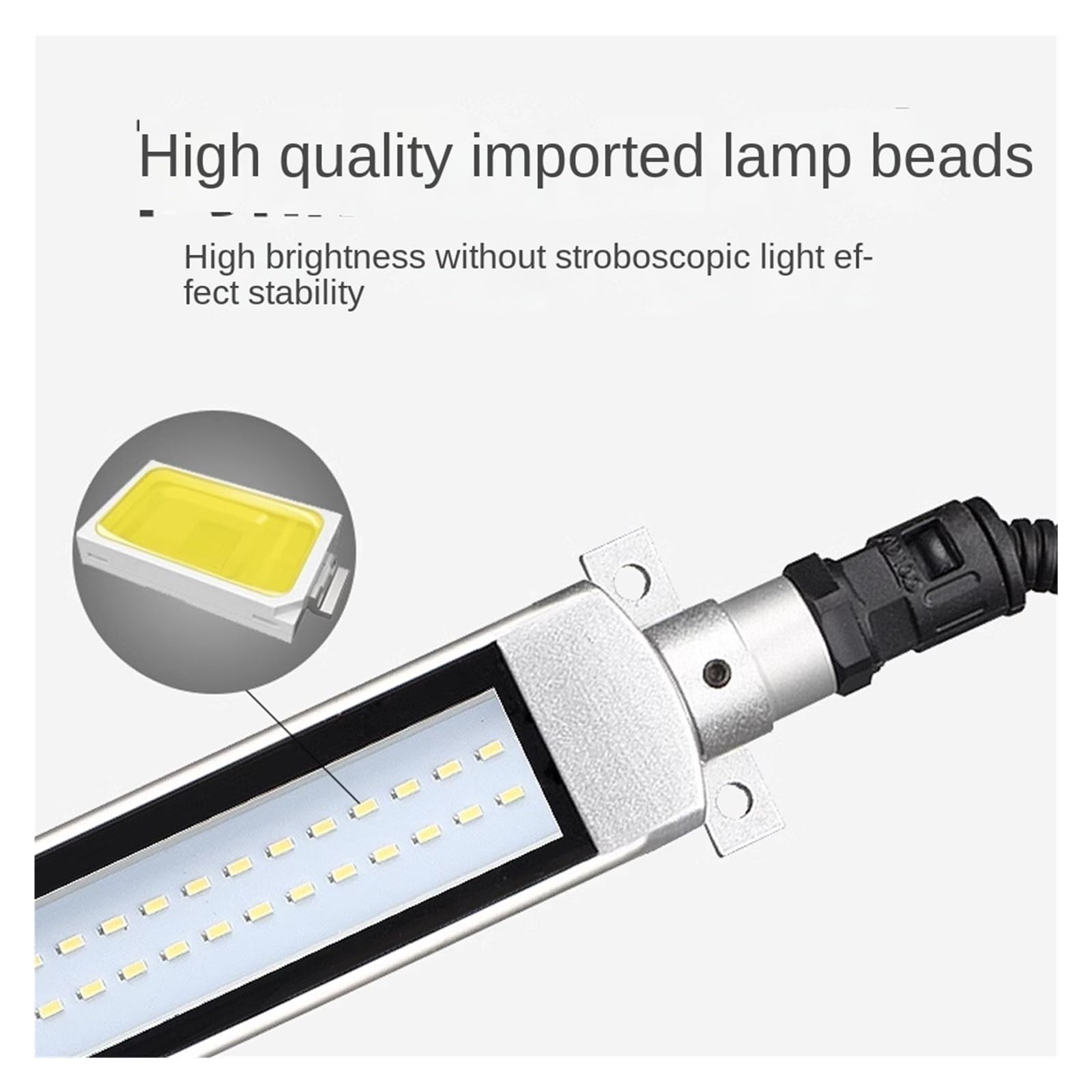 Lampa warsztatowa LED do frezarek CNC 24V/220V, wodoodporna, olejoodporna, IP67, długa lampa robocza do tokarki Odporność na uderzenia(6W Length 280mm,110-220V)