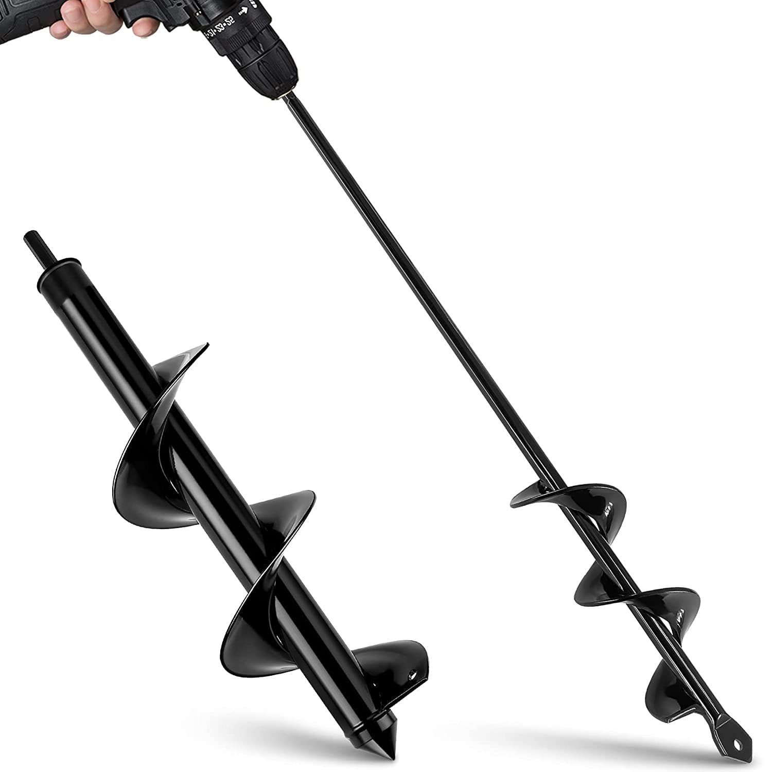 Buy Holahome Garden Auger Spiral Drill Bit 1.6"x1.65",Rapid er for ing