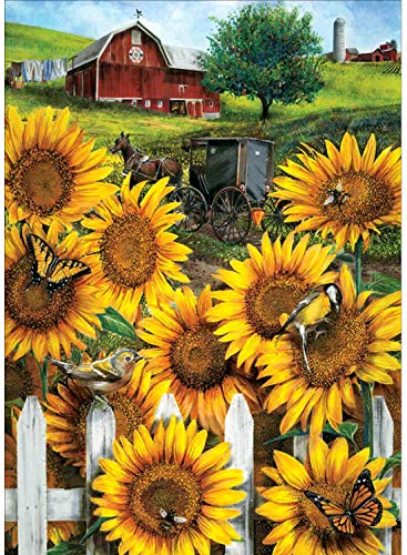 Diamond Paintings WisLotife Full Drill Round Rhinestone Crystal Embroidery Pictures for Home Wall Decoration Sunflowers 12