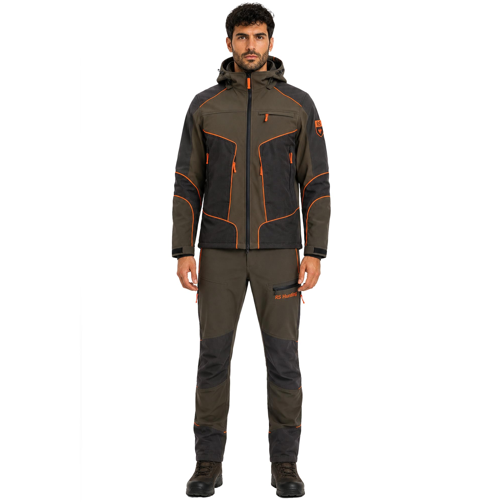 fratelliditalia.org Completo Tecnico Softshell e pantalone elasticizzato antistrappo impermeabile antivento ideale caccia lavoro e Outdoor
