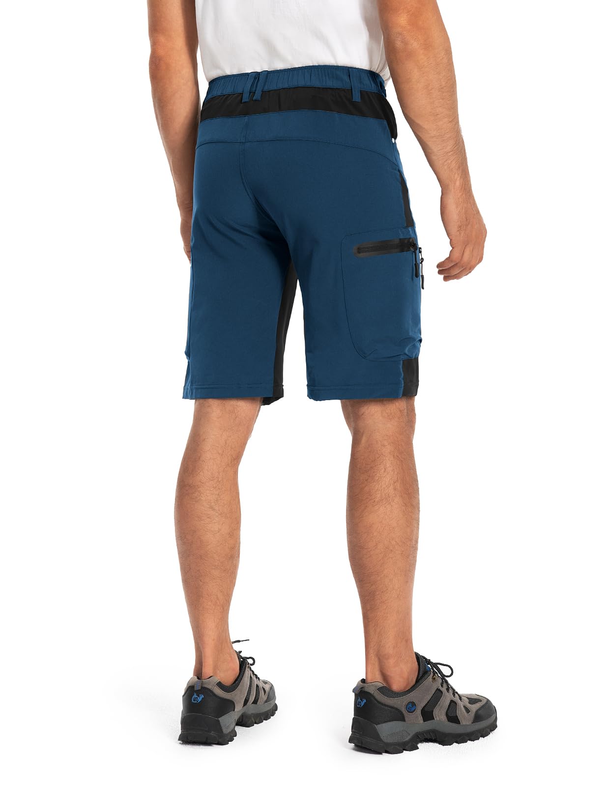 Hiauspor Pantaloni Corti da Mountain Bike da Uomo Pantaloni da Ciclismo MTB Pantaloni da Ciclismo Leggeri ad Asciugatura Rapida con Tasche con Cerniera Escursionismo all'aperto