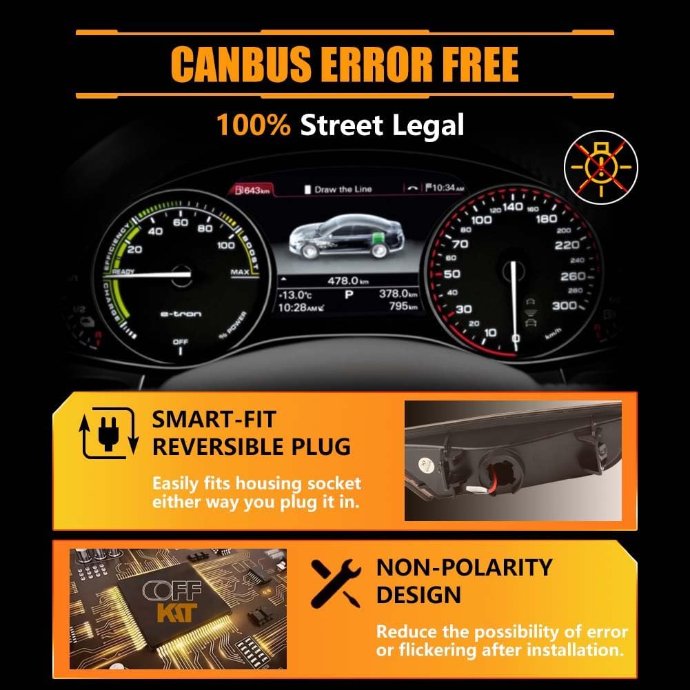 New 2 PCS Front Fender Side Marker Lights for 2018-2024 Hon-da Odyssey, Smoked Lens Side Bumper Lamps, [3 Light Beads 96 SMD Chips Super Bright] Amber LED Turn Signal Lights,