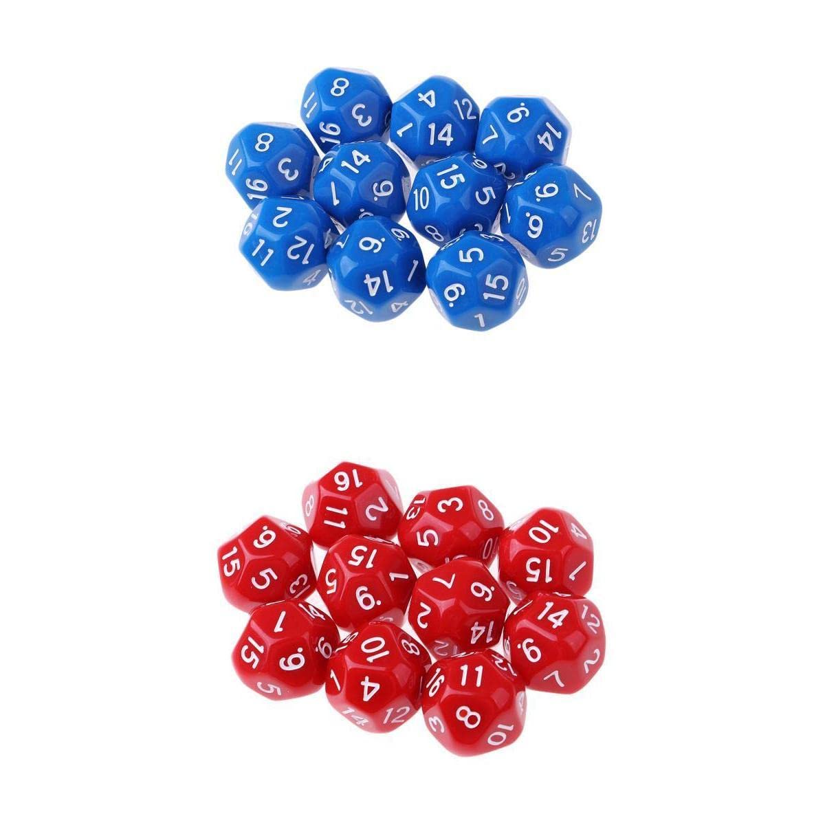 ATORSE Toy 20pcs 16 Sided D16 14mm Acrylic Opaque Dice for Role Playing Game Supplies-Toys & Hobbies-Games-Role Playing Games-Dungeons & Dragons-Accessories & Dice-image-49