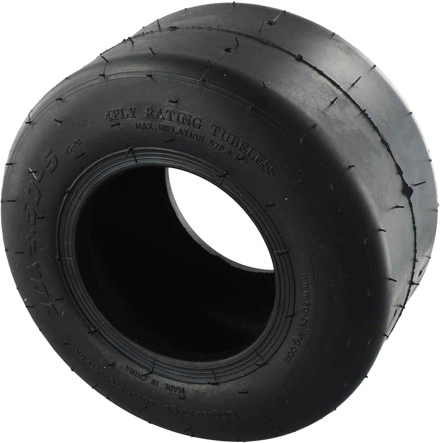 Go Kart Tires 10X4.50-5 Front And 11X7.10-5 Rear Tubeless Rubber Racing Kart Wheels For Competitive Karting,Black(10x4.50-5)