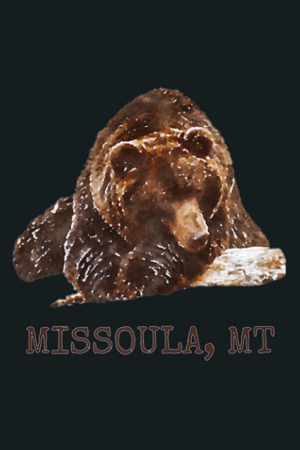 Missoula MT Brown Grizzly Bear In Snow Montana Gift Premium: Notebook Planner - 6x9 inch Daily Planner Journal, To Do List Notebook, Daily Organizer, 114 Pages