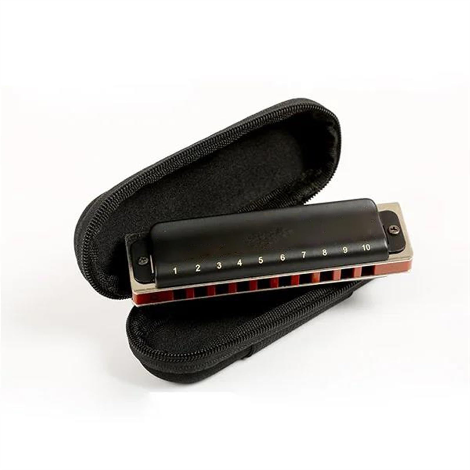 Harmonijka 10-otworowy profesjonalny instrument muzyczny Diatonic Blues Harp Harmonijka z plastikowym korpusem (Color : Ab)