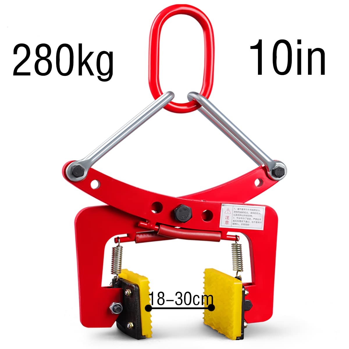 Abrazadera Vertical para elevación de Placas para Transporte de Acero y Piedra, Capacidad de 350 kg, Resistente y Segura.