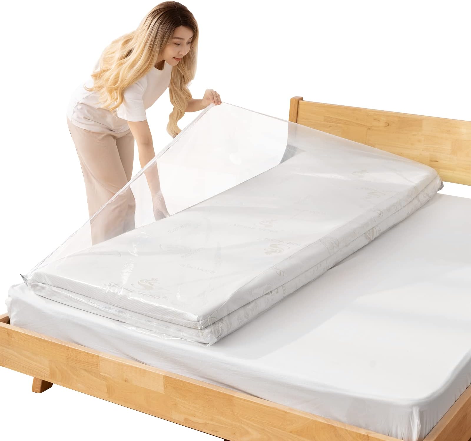Sobotoo Mattress Vacuum Storage Bag Zippered Sealer For Memory Foam Moving Shipping