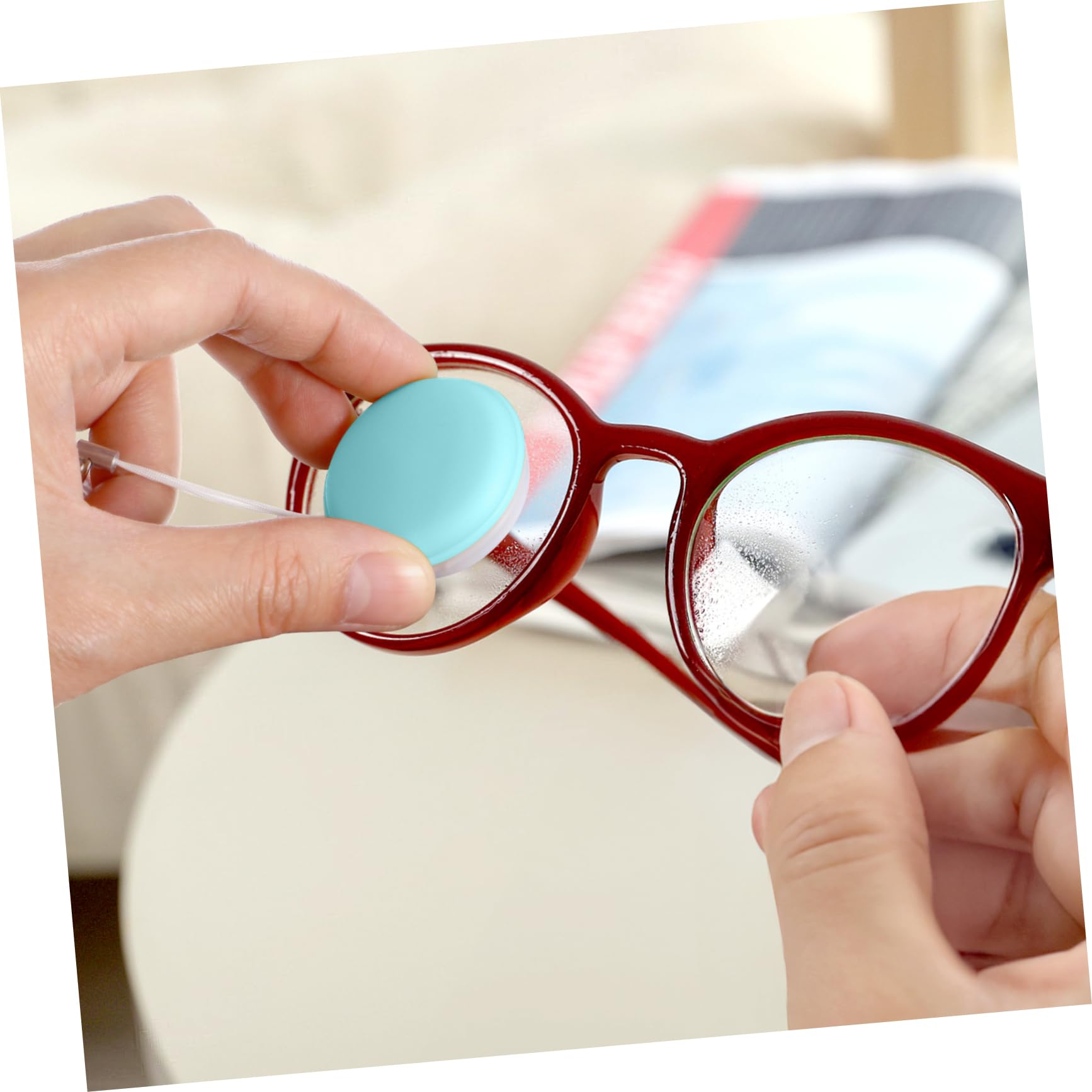VALICLUD 4 Set Tergicristallo Del Telefono Detergenti Per Touch Screen Panno Per La Pulizia Dello Schermo Salviette Per La Pulizia Degli Occhiali Rosa Pp+silicone Colore Casuale 6 Pezzi * 4