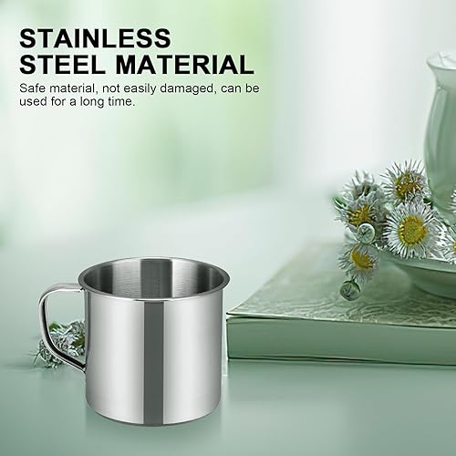 Miniatura 8 de Hemoton 5 uds tazas de café de acero inoxidable taza de té de agua de metal con asa vaso de viaje taza para acampar picnic hogar jardín de infantes