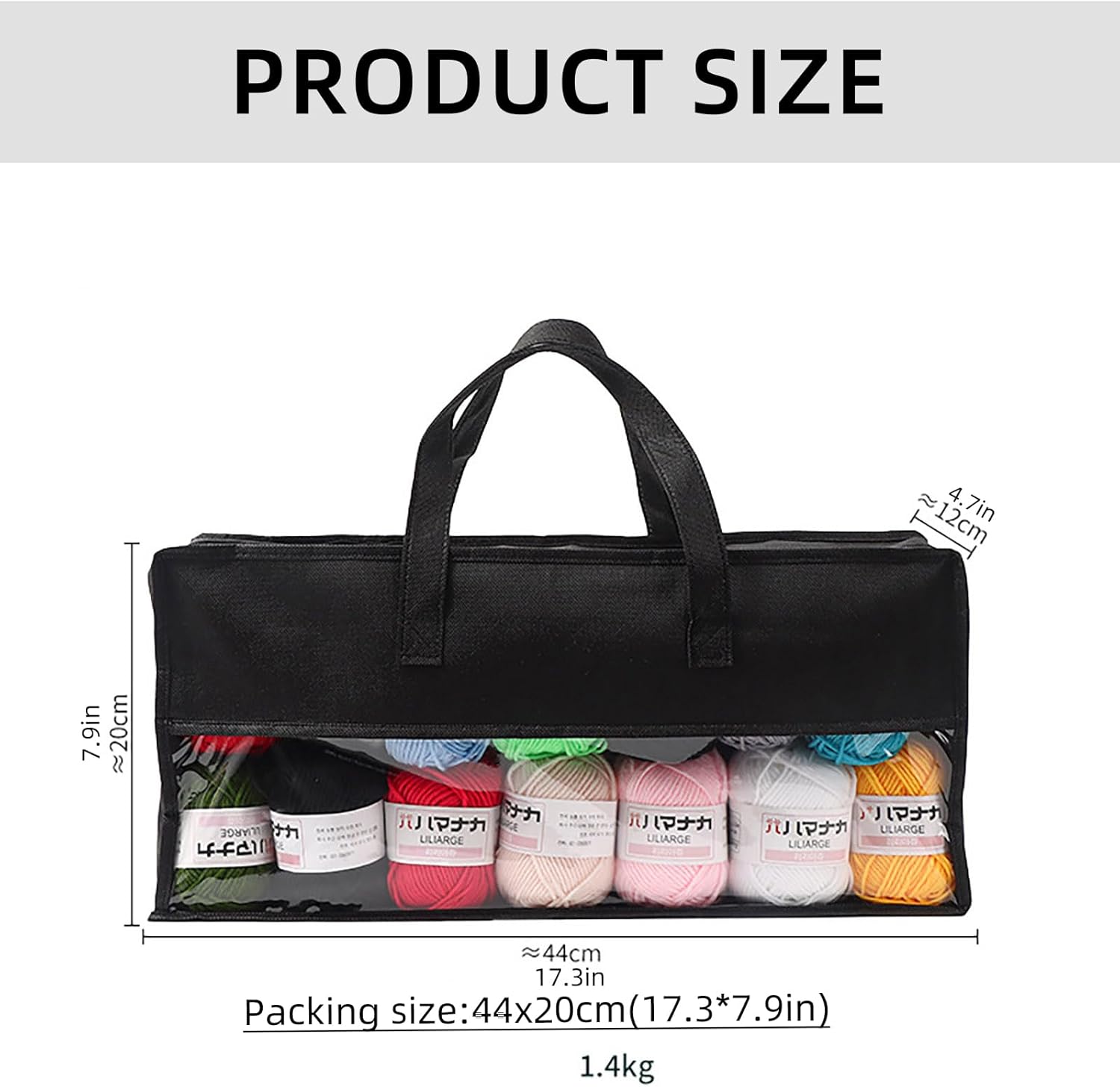 初心者の人間工学的かぎ針編みフックセット40色の糸を含む大きなアイニードル棒マーカーシザーバッグかぎ針編みフックセット