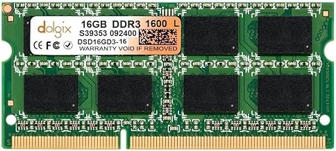 Dolgix 16GB DDR3 1600MHz Laptop RAM Notebook RAM Laptop-Memory SO-DIMM CL-11 PC3-12800 Pin-204 2Rx8 Dual Rank 3 -Year Warranty- (Made in India)