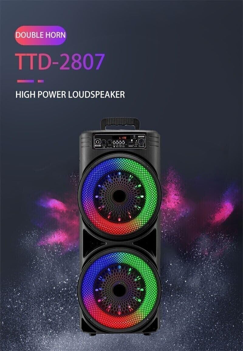 Cassa Karaoke TTD-2807 Altoparlante Bluetooth Wireless Microfono e Telecomando