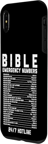 Miniatura 23 de Funda de regalo cristiana para iPhone 11 con números de emergencia bíblica, versículo de Dios Jesús, fe