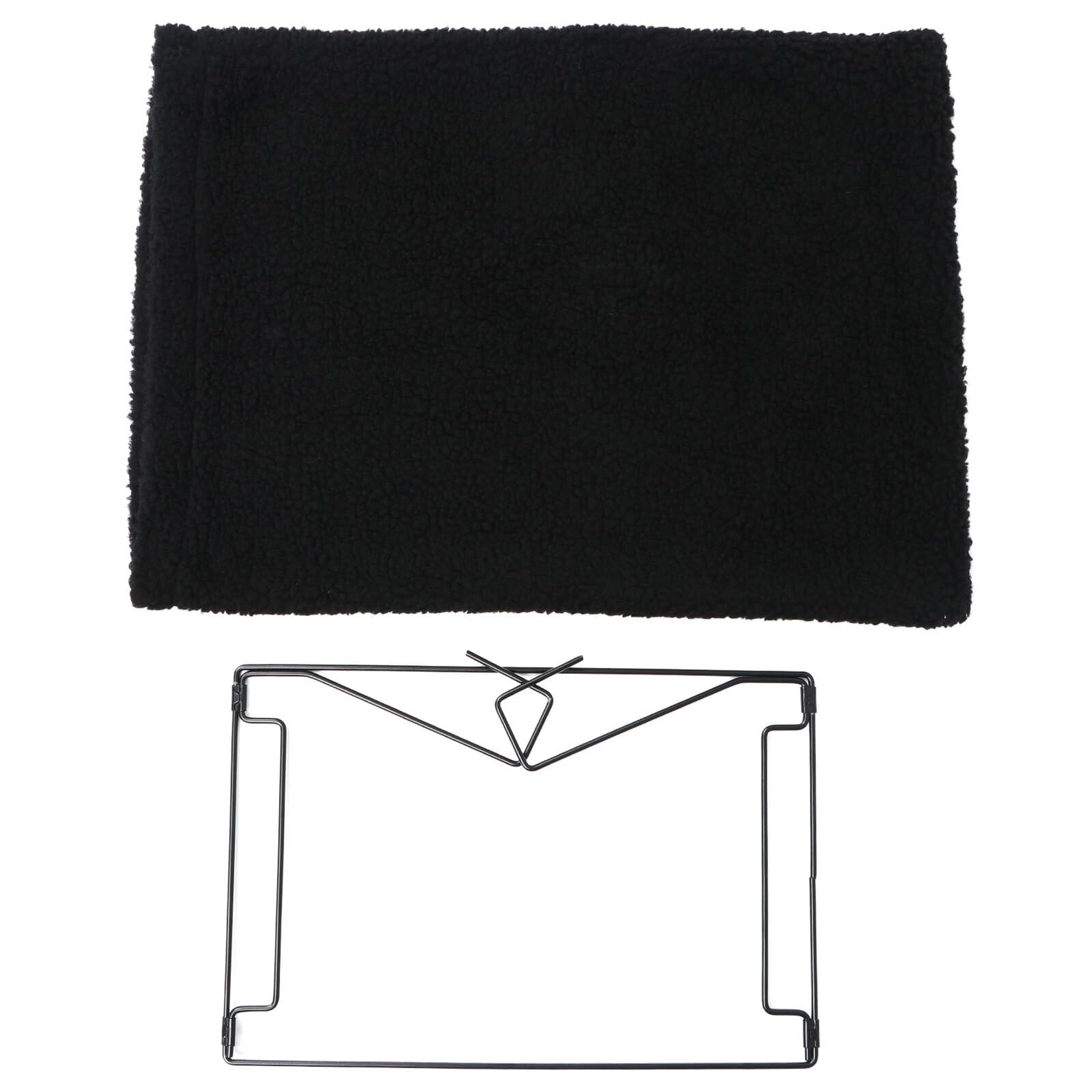 GARVALON Hamac pour Chat Suspendu à Cadre Noir Tissu Polaire Amovible