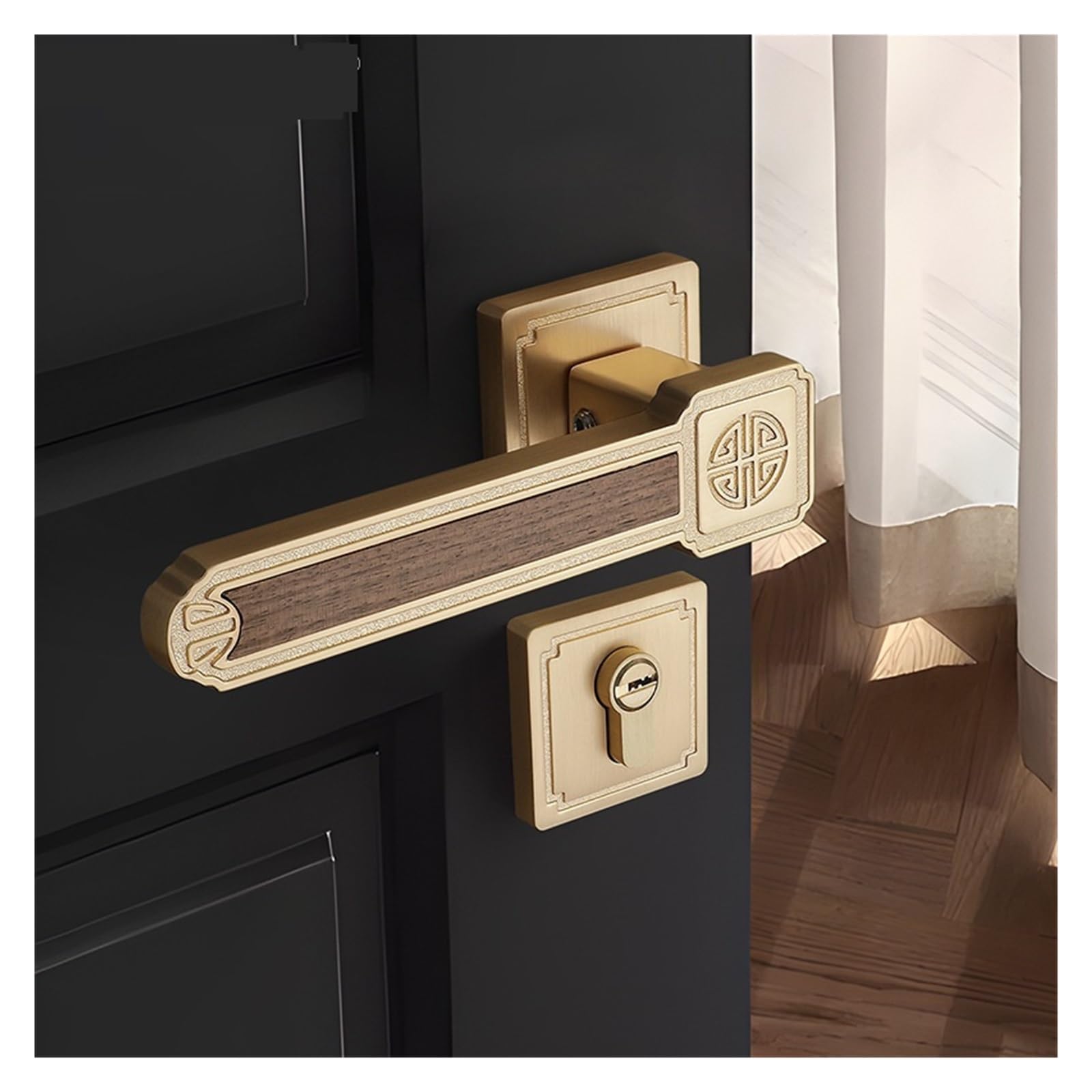 Serrure de porte de chambre intérieure rétro chinoise magnétique 72 Silent Lock