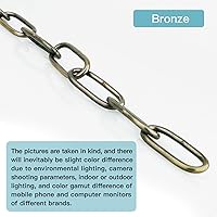 Vista 6 de Helunsi Cadena de iluminación, cadena de lámpara de bronce de 6 pies, extensión de cadena de araña de metal con bloqueo de enlace de conexión
