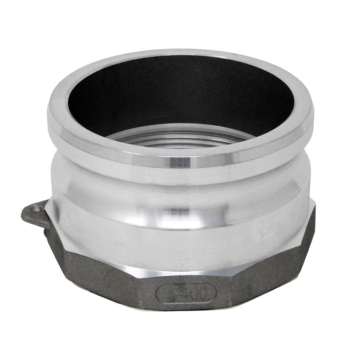 Gloxco Aluminum Type A Cam and Groove Fitting, 4″ Male Camlock x 4″ Female NPT (CAM-40-A-AL)