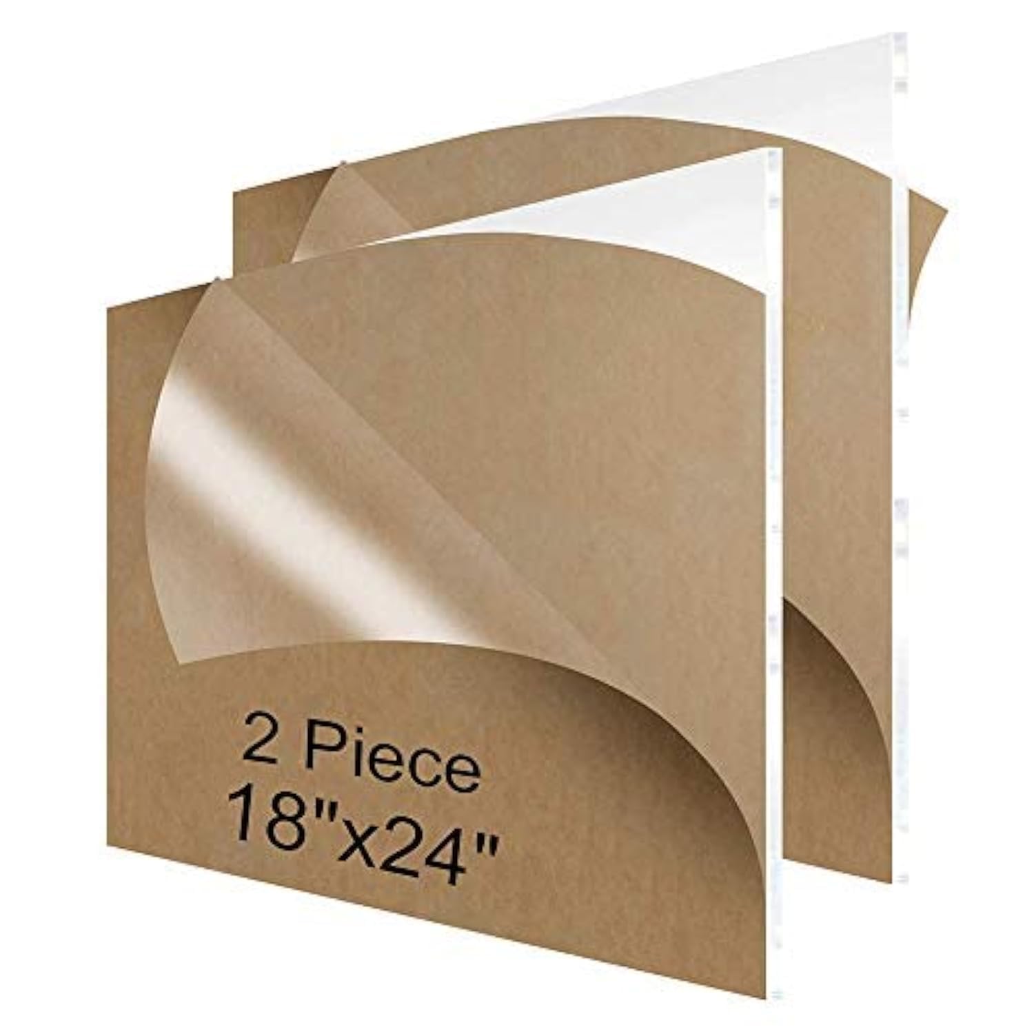NIUBEE Acrylic Sheet 18x24 Inches (2 Pieces)，1/8 Inch Thick Clear Plexiglass Plastic Perspex Plate Panel for Sign, Photo Frame, Craft,DIY Display Projects