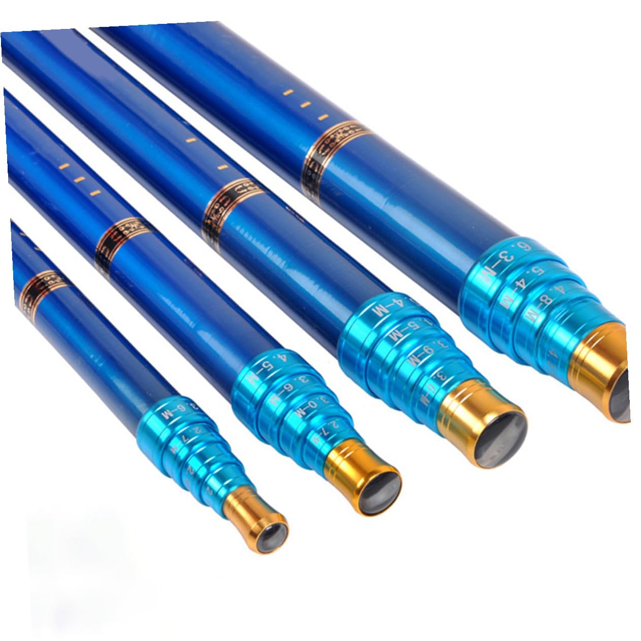Canna da Pesca Compatta Ultra Corta in Fibra di Carbonio Blu | Uso per Laghi e Torrenti, Presa Confortevole, Struttura Leggera, Pulizia Semplice