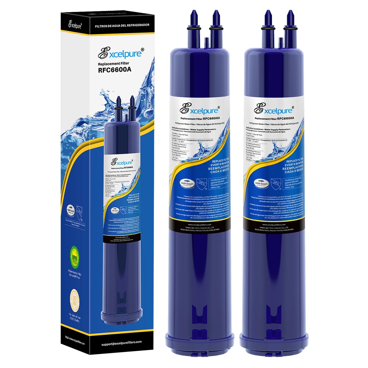 EXCELPUREReplacement for 4396841, EDR3RXD1, Everydrop® Filter 3, 4396710, Kenmore® 9083, 9030, 46-9083, 46-9030, Refrigerator Water Filter, 2PACK