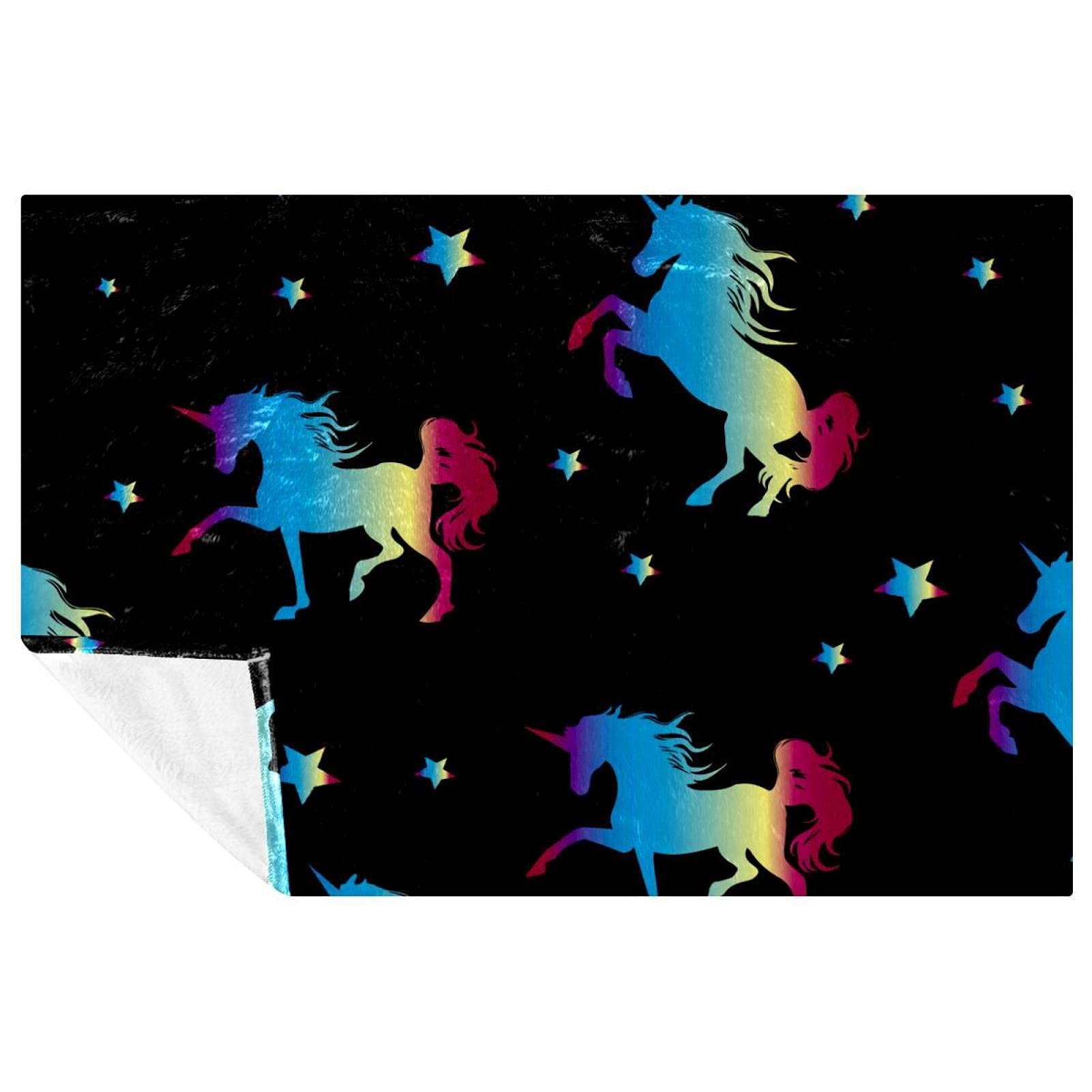 Couverture douce et chaude licorne : cadeau idéal pour lit enfant et canapé cosy