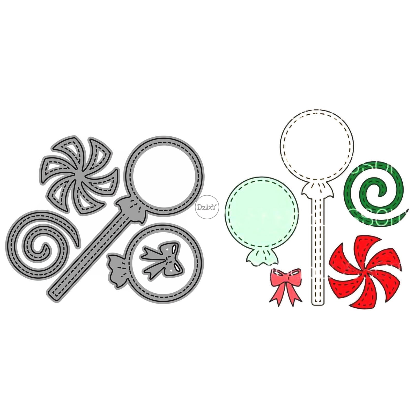 DzIxY Combination Candy Metal Cutting Dies for Card Making Kit Embossing Paper Die Cuts Scrapbook Machine Stencils Storage Pockets Supplies — image 1
