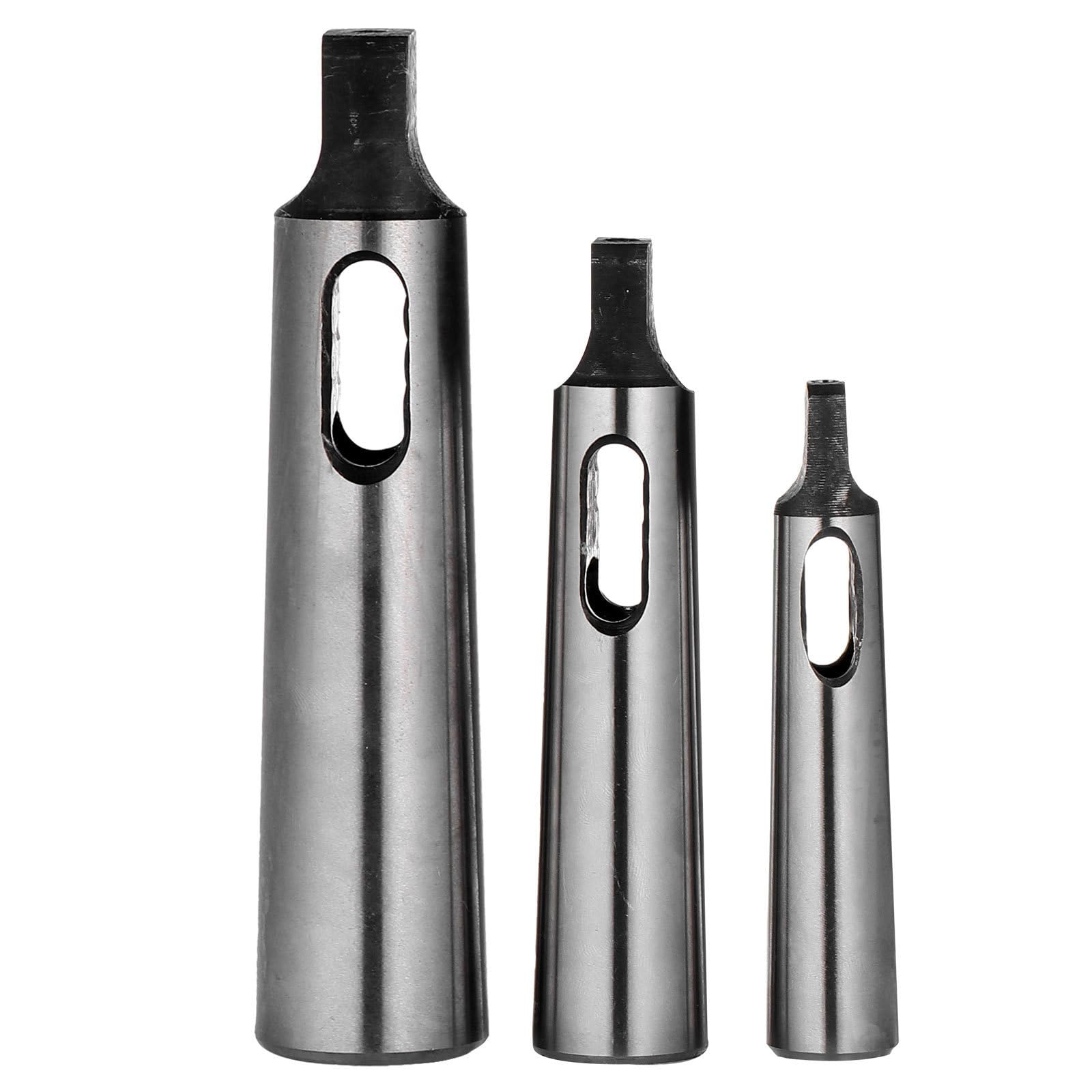 Manchons adaptateurs coniques en acier argenté (lot de 3) pour mandrins de perceuse