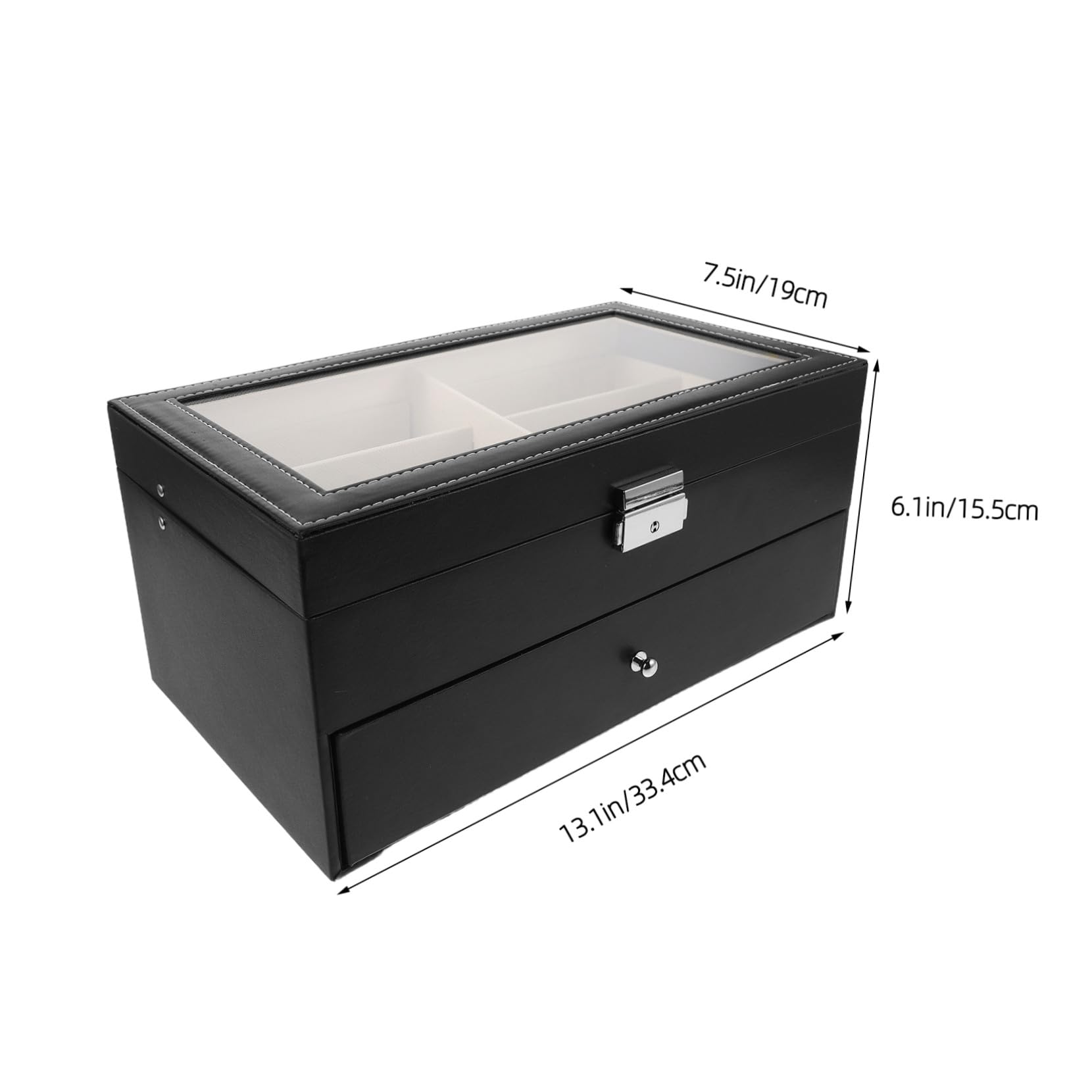 Ipetboom Caja de Almacenamiento para Gafas con Ranuras Organizador de Gafas de Sol de Doble Capa Estuche para Guardar de Sol para Viajes y Exhibición Casa