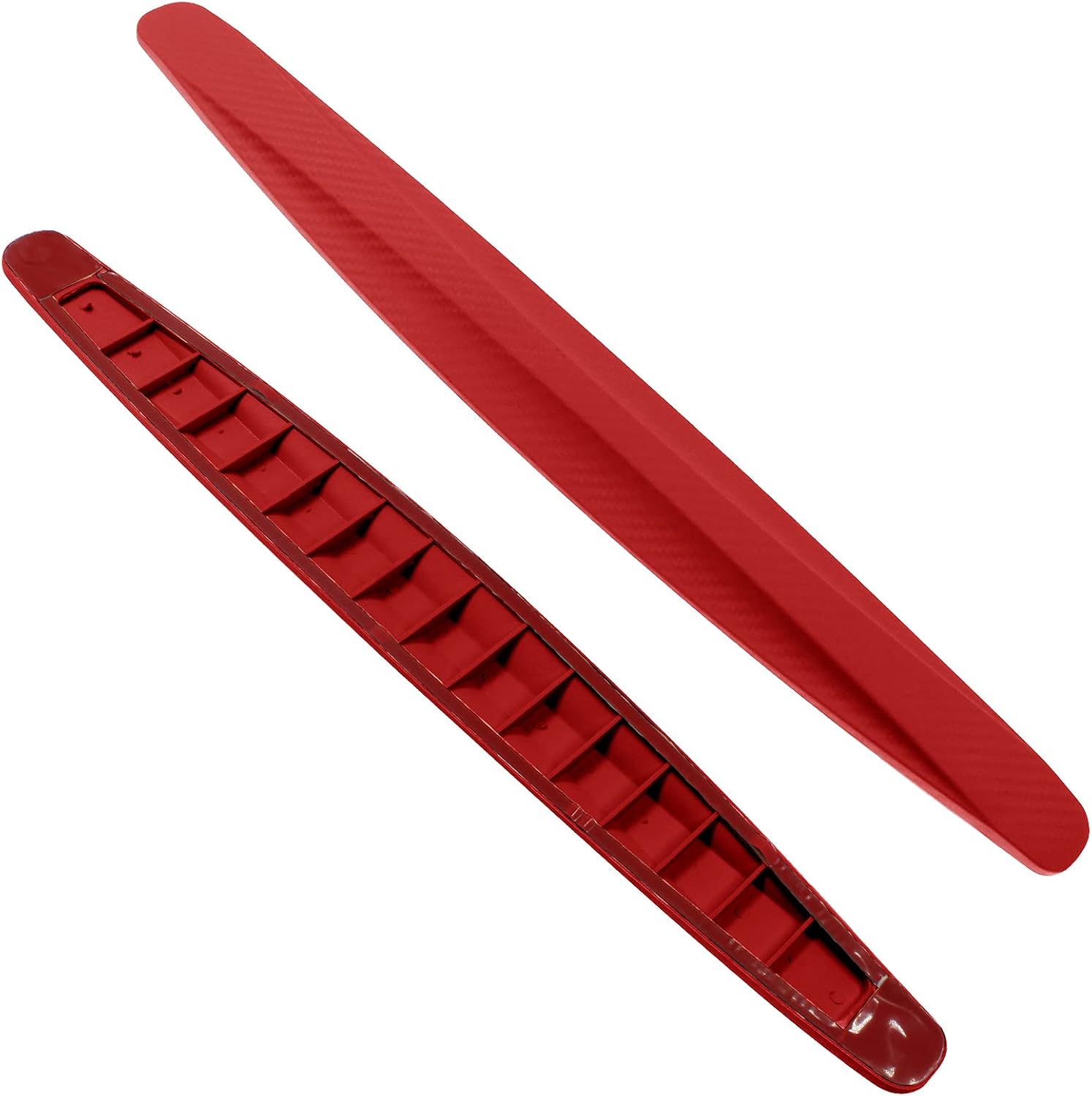BokWin 4 Pack Universal Car Bumper Protector Rubber, Anti-Collision Car Front and Rear Corner Bumper Guard Lip Anti-Scratch Strips Sticker for Cars SUV Pickup Truck (Red)