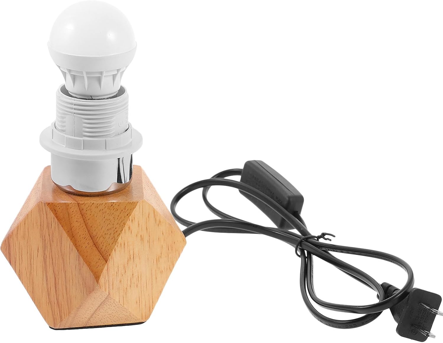 Wooden Lamp Holder E27 Screw Socket Easy Installation for Bedroom